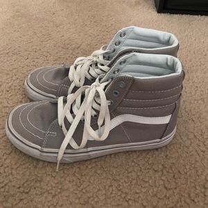 Light gray Sk8 High Slim Vans, Size 8